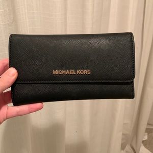 Michael Kors Black Trifold Wallet